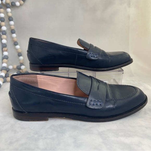 J. Crew Woman’s Navy Loafers leather upper size 7.5 - Picture 9 of 11